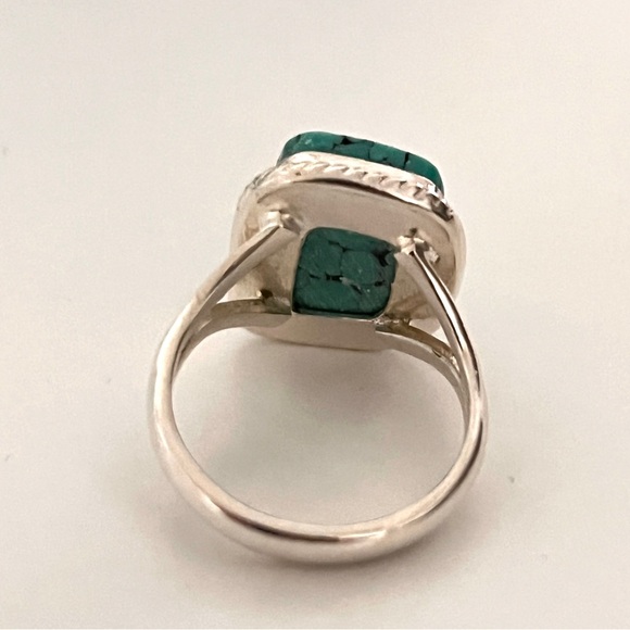 Sterling Silver Raw Turquoise, Ring Size 7 - Picture 2 of 8